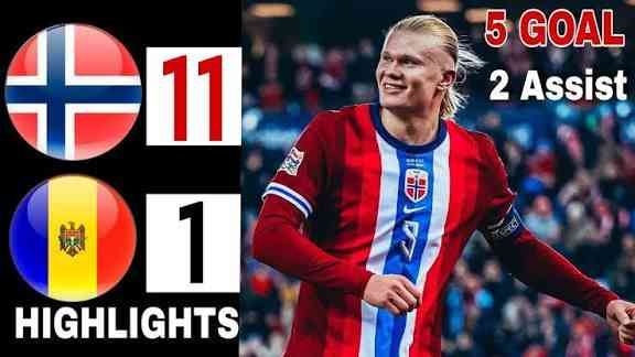 Haaland Scores Five as Norway Crush Moldova 11–1 in World Cup Qualifier | MirrorLog